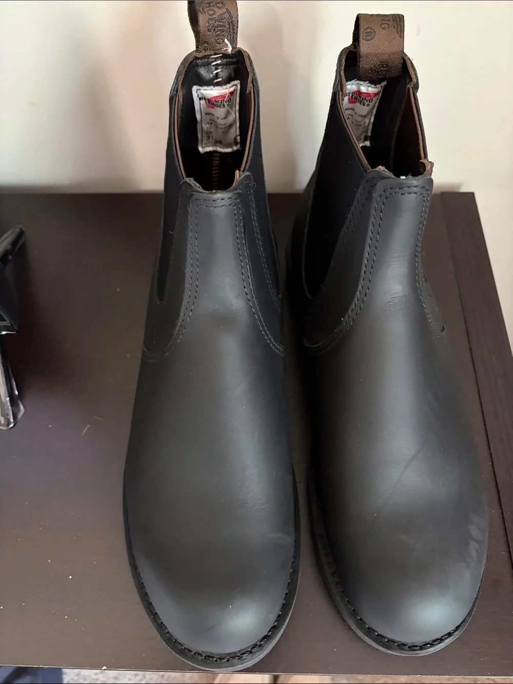 Red Wing Shoes Black CLASSIC CHELSEA Boot Mens 6 in Black Harness Leather 10 NEW
